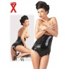 Latexová maska s otevřenou pusou a límcem