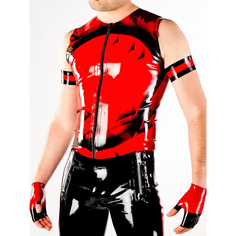 Latexová halenka s dlouhým rukávem Army style