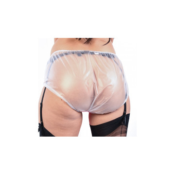 Latexová kolová dámská sukně s vyšším pasem - červená