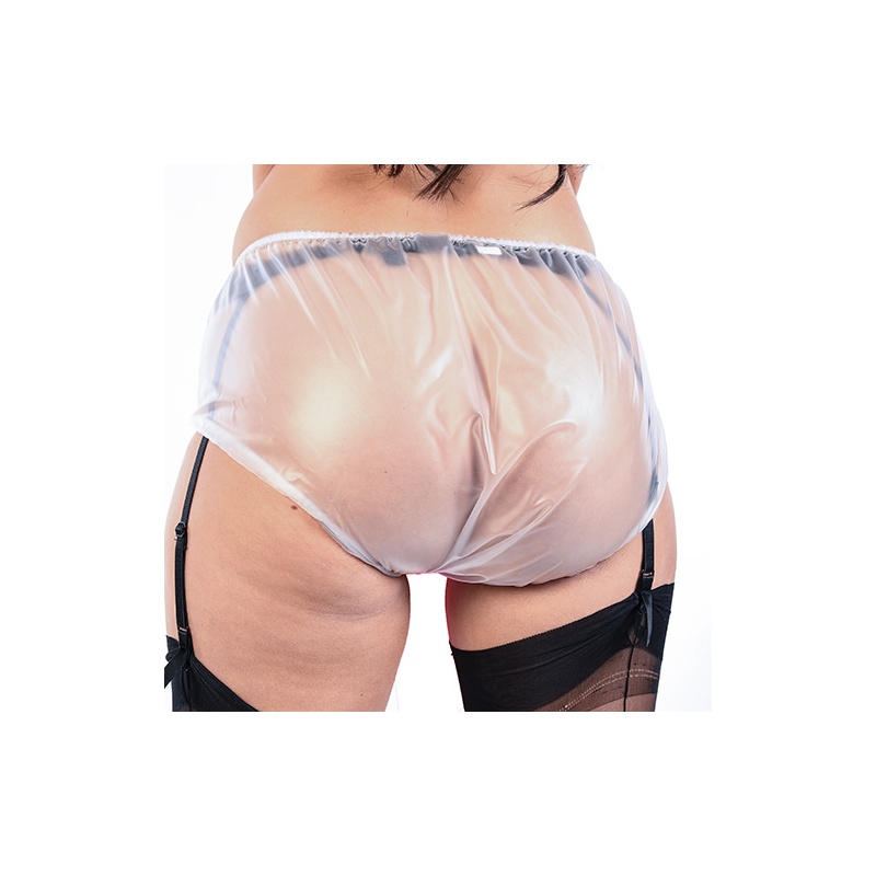 Latexová kolová dámská sukně s vyšším pasem - červená