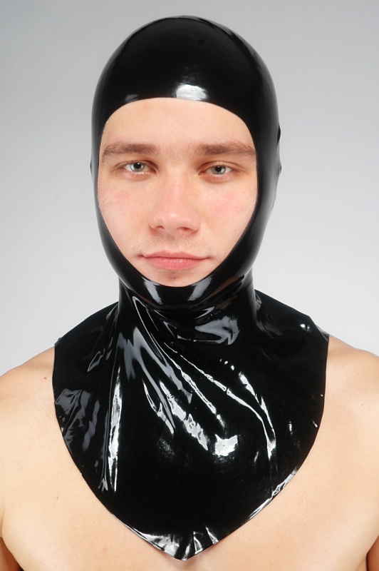 Latexová maska s otevřeným obličejem černá