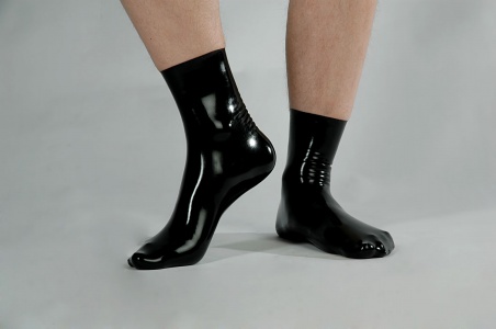 Latexové krátké ponožky černé