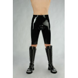 Latexové bermudy s bouličkou černé