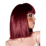 Středně dlouhá paruka červená Kleopatra