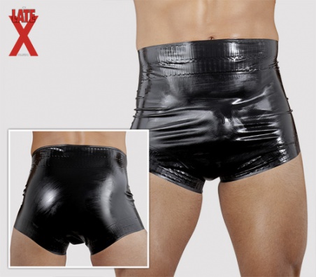 Latexové plenkové kalhotky černé