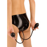 Latexové kalhotky s dildy černé