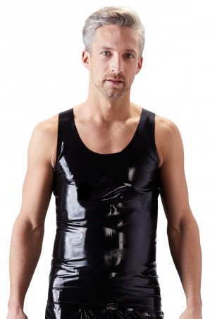 Latexové tílko černé