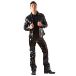 Pánská laková košile černá