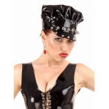 Latexová vojenská čepice s ostny červená