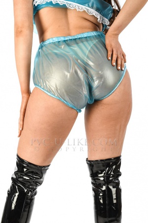 PVC kalhotky Blue semi Trans shiny