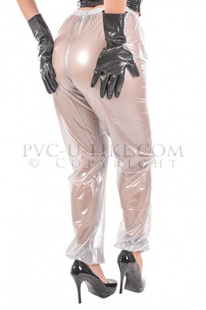 PVC kalhoty SILVER SEMI-TRANSPARENT