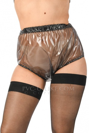 PVC kalhotky BLACK SEMI TRANSPARENT