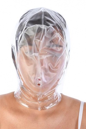 PVC maska se zipem NATURAL GLASS CLEAR