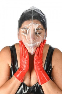 PVC maska se zipem NATURAL GLASS CLEAR