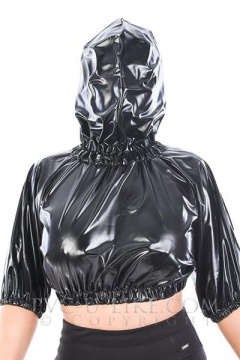 PVC top s maskou BLACK SHINY