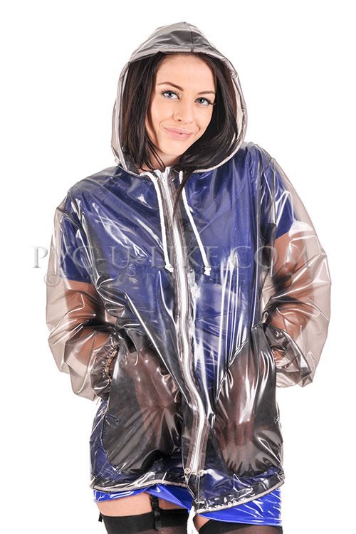 PVC bunda BLACK GLASS-CLEAR