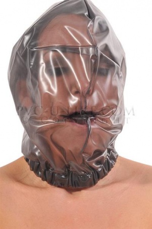 PVC dusící maska BLACK SEMI-TRANSPARENT