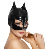 Laková Cat Woman maska černá