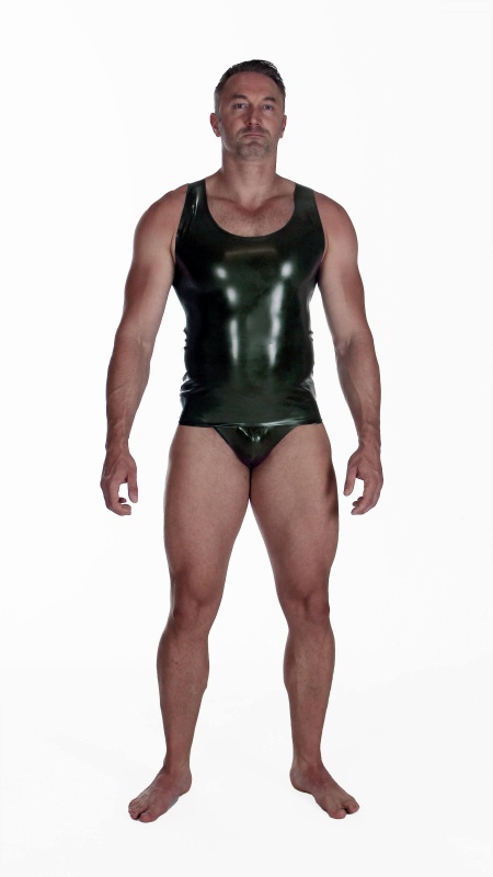 Latexové tílko ArmyGreen