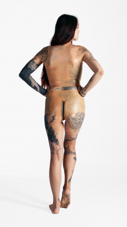 Latexové kalhotky se zipem transparentní