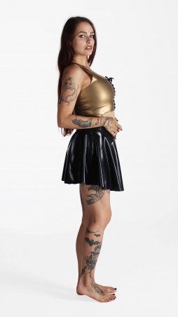 Latexový top s předním šněrováním AnticGold