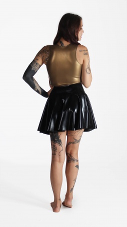 Latexový top s předním šněrováním AnticGold