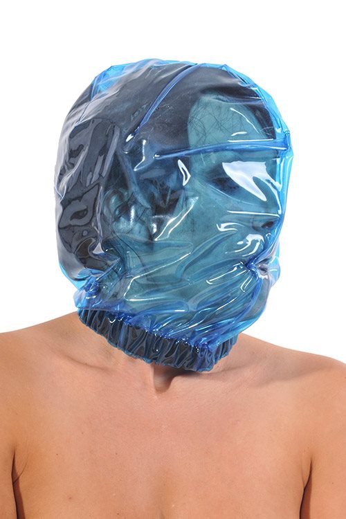 PVC dusící maska BLUE GLASS-CLEAR