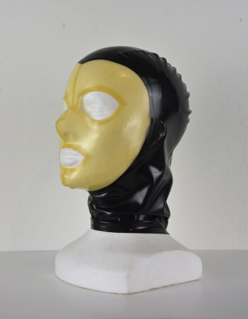 Latexová maska černá/transparentní