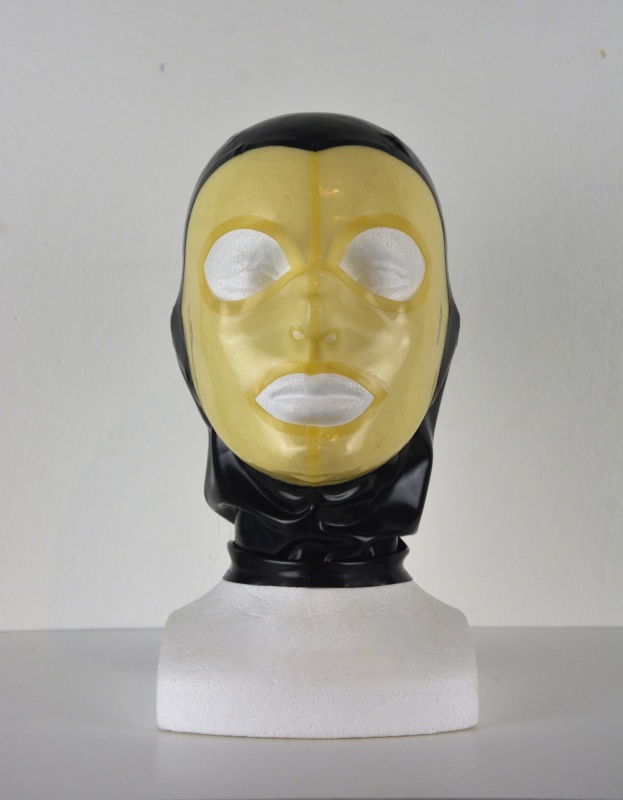 Latexová maska černá/transparentní