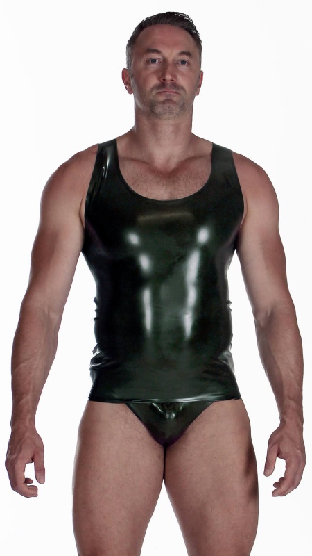 Latexové tílko ArmyGreen