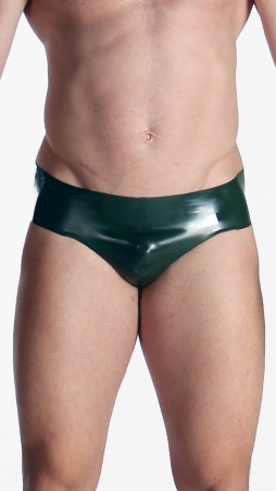 Latexové pánské slipy ArmyGreen