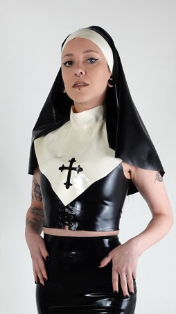 Latexová jeptiška bílá