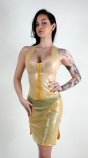Latexový top se zipem - transparentní
