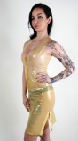 Latexový top se zipem - transparentní