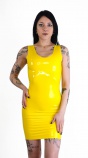Latexové šaty s hlubokým výstřihem žluté
