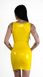 Latexové šaty s hlubokým výstřihem žluté