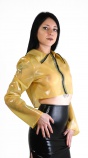 Latexová dámská bundička se zipem krátká transparent