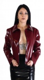 Latexová dámská bundička se zipem Plum