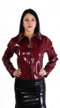 Latexová dámská bundička se zipem Plum