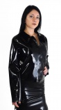 Latexová dámská bundička se zipem černá