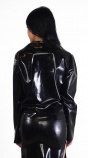 Latexová dámská bundička se zipem černá