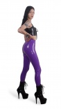 Latexové legíny s vysokým pasem fialové