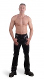 Latexové pánské džíny s předním zapínáním