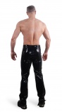 Latexové pánské džíny s předním zapínáním