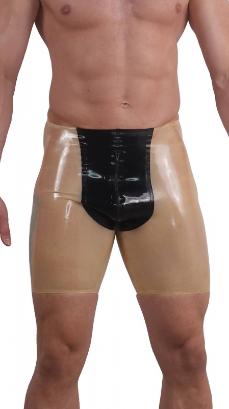 Latexové bermudy se zipem transparentní