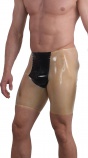 Latexové bermudy se zipem transparentní