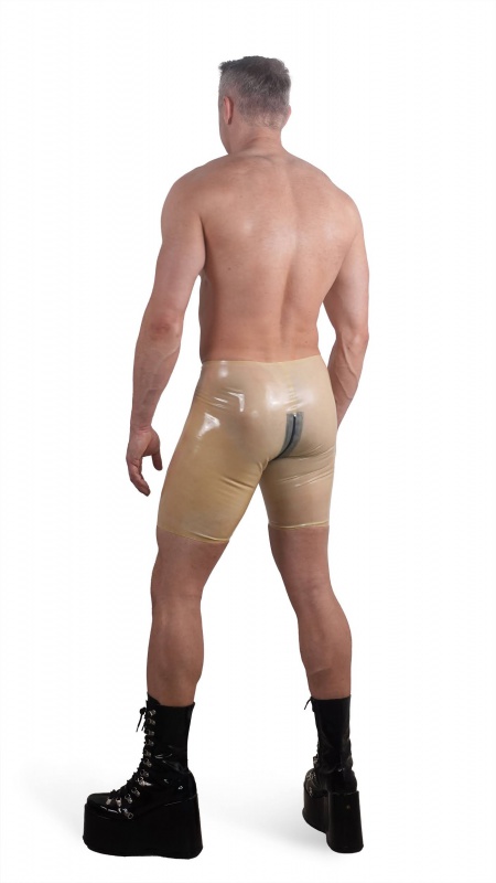 Latexové bermudy se zipem transparentní